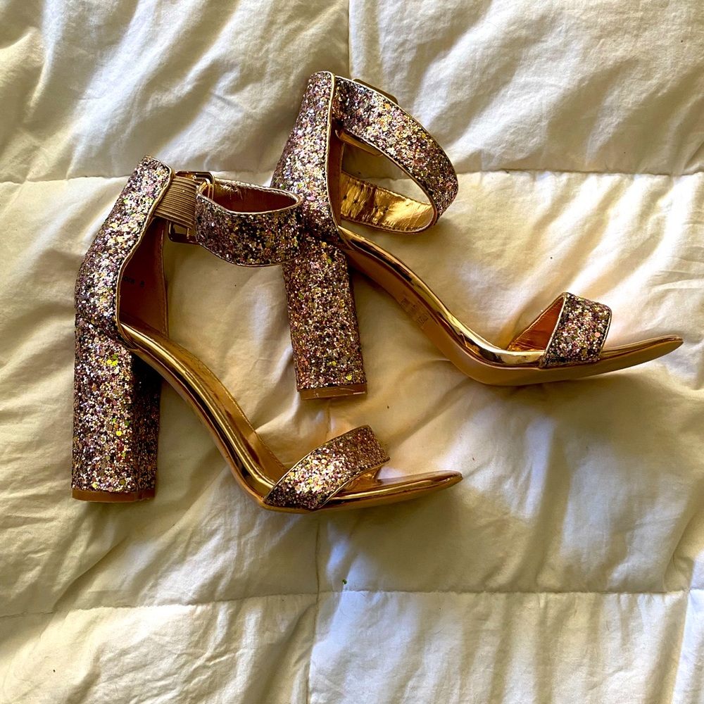 Rose Gold Sparkly Heels